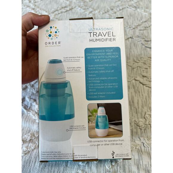 Ultrasonic Travel Humidifier Order Spa Collection New - Picture 2 of 3